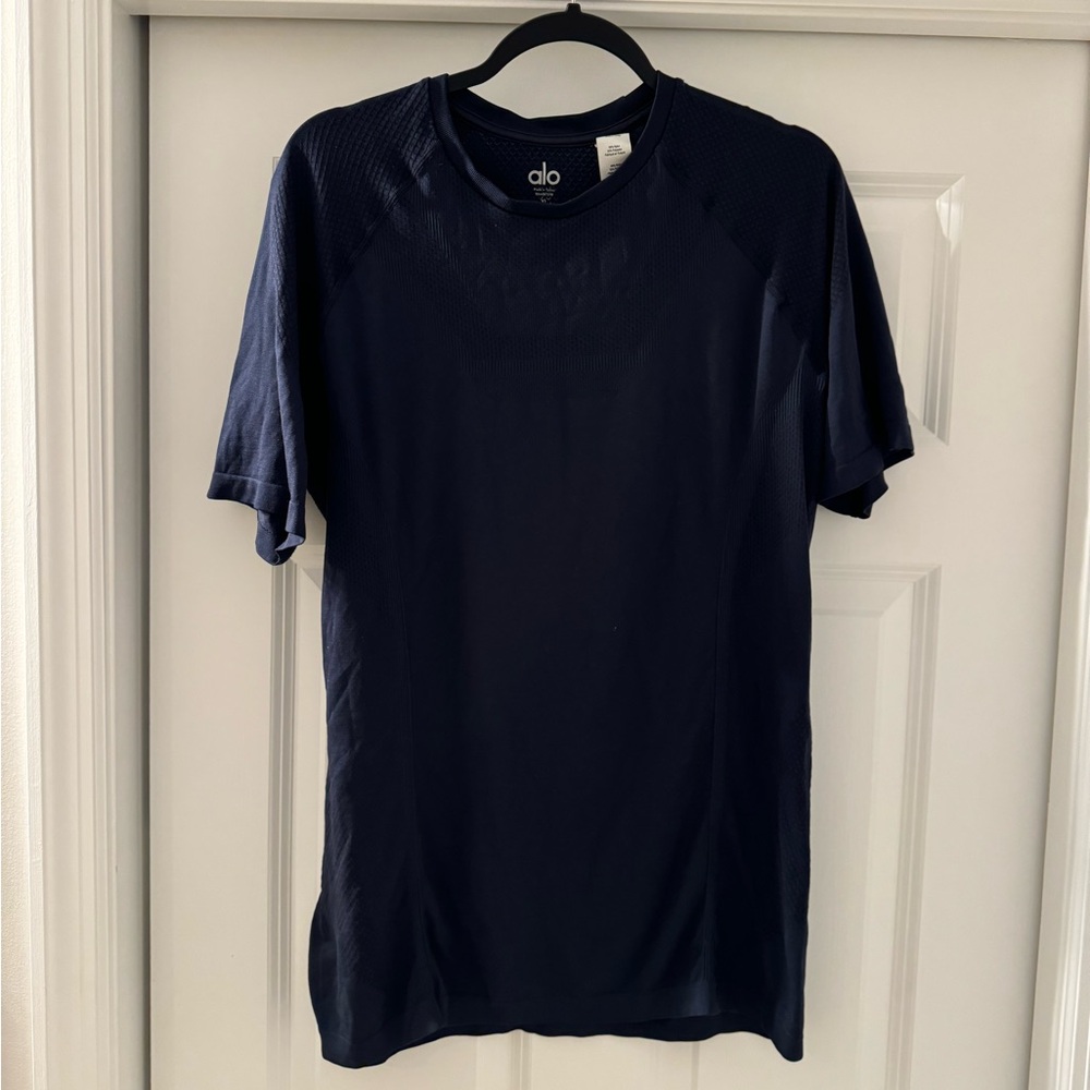 Alo yoga shirt XL navy blue workout gym